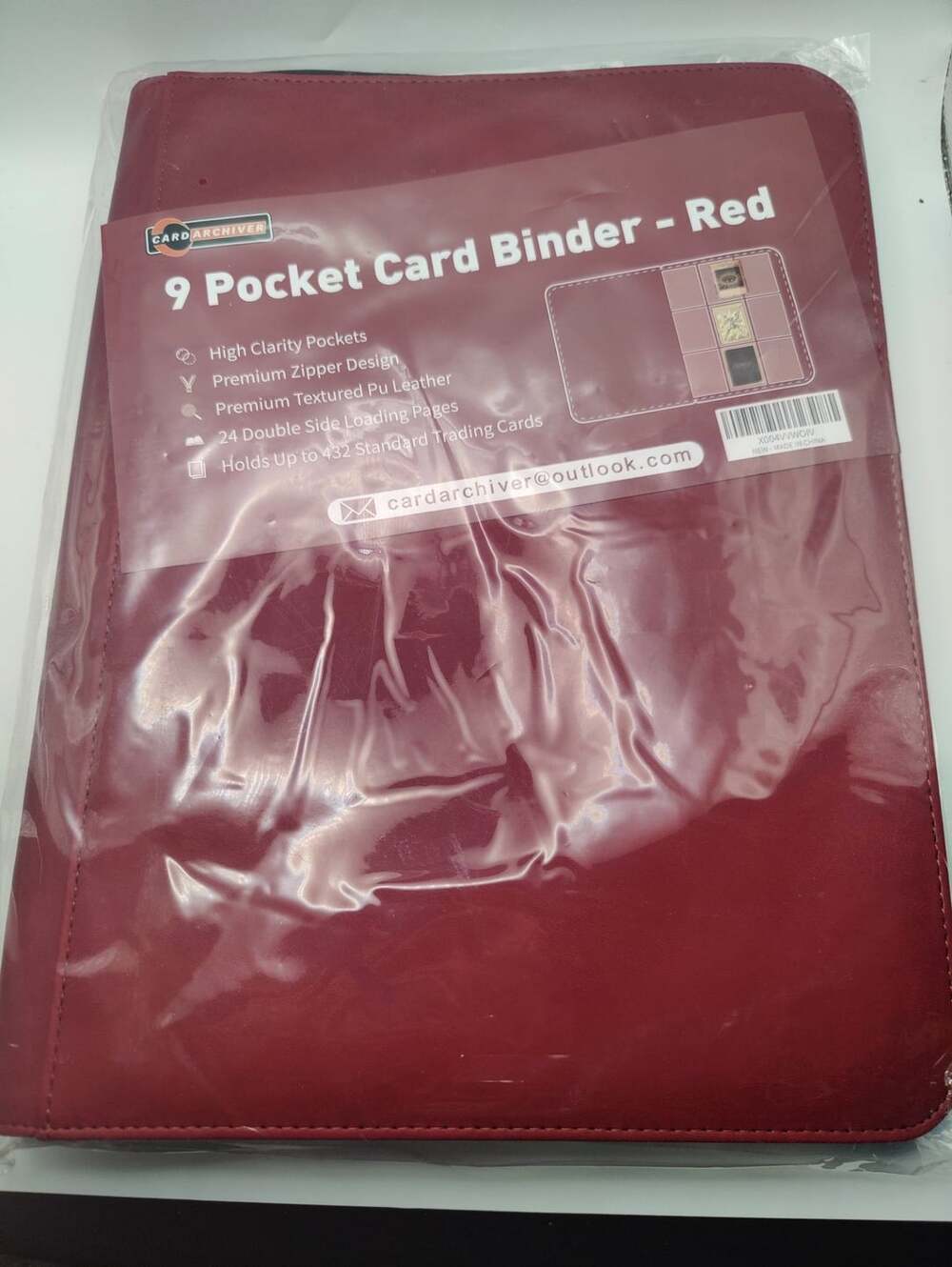 Card Archiver 9 Pocket Card Binder - Red